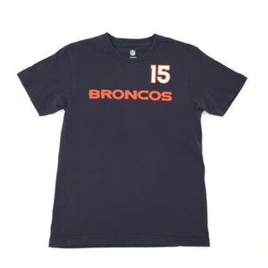 Denver Broncos #15 Tim Tebow Short Sleeve NFL T-Shirt Size Medium Womens Blue M